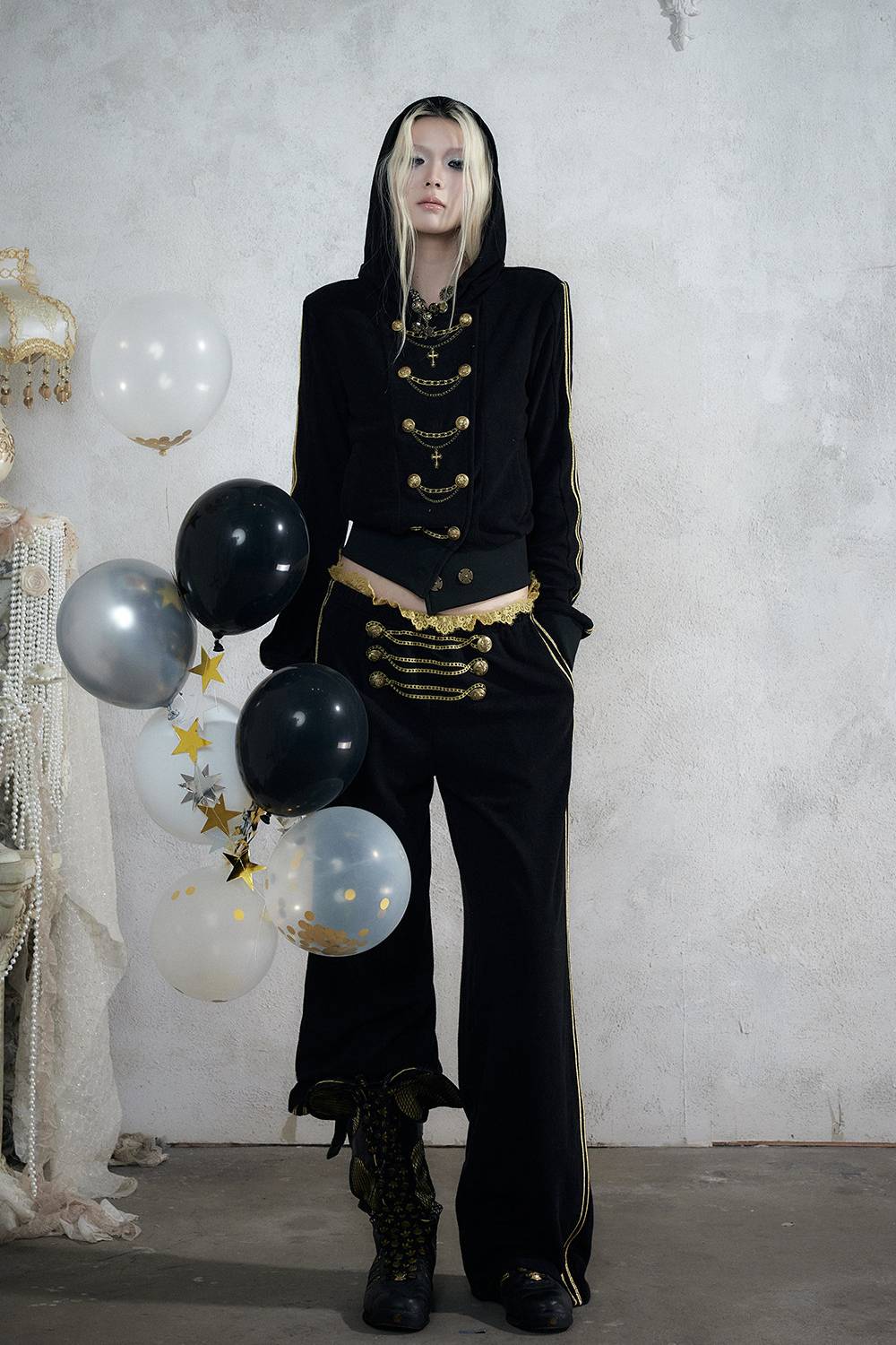 Chain Detail Hooded Jacket