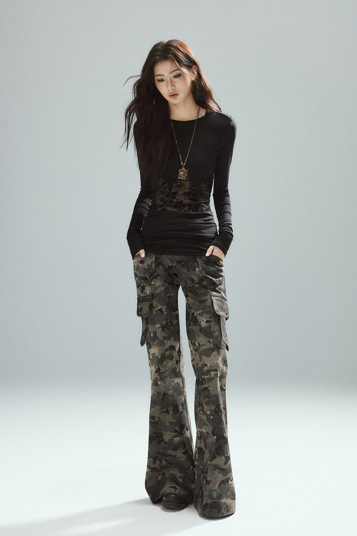 Gia Lace Panel Longsleeve