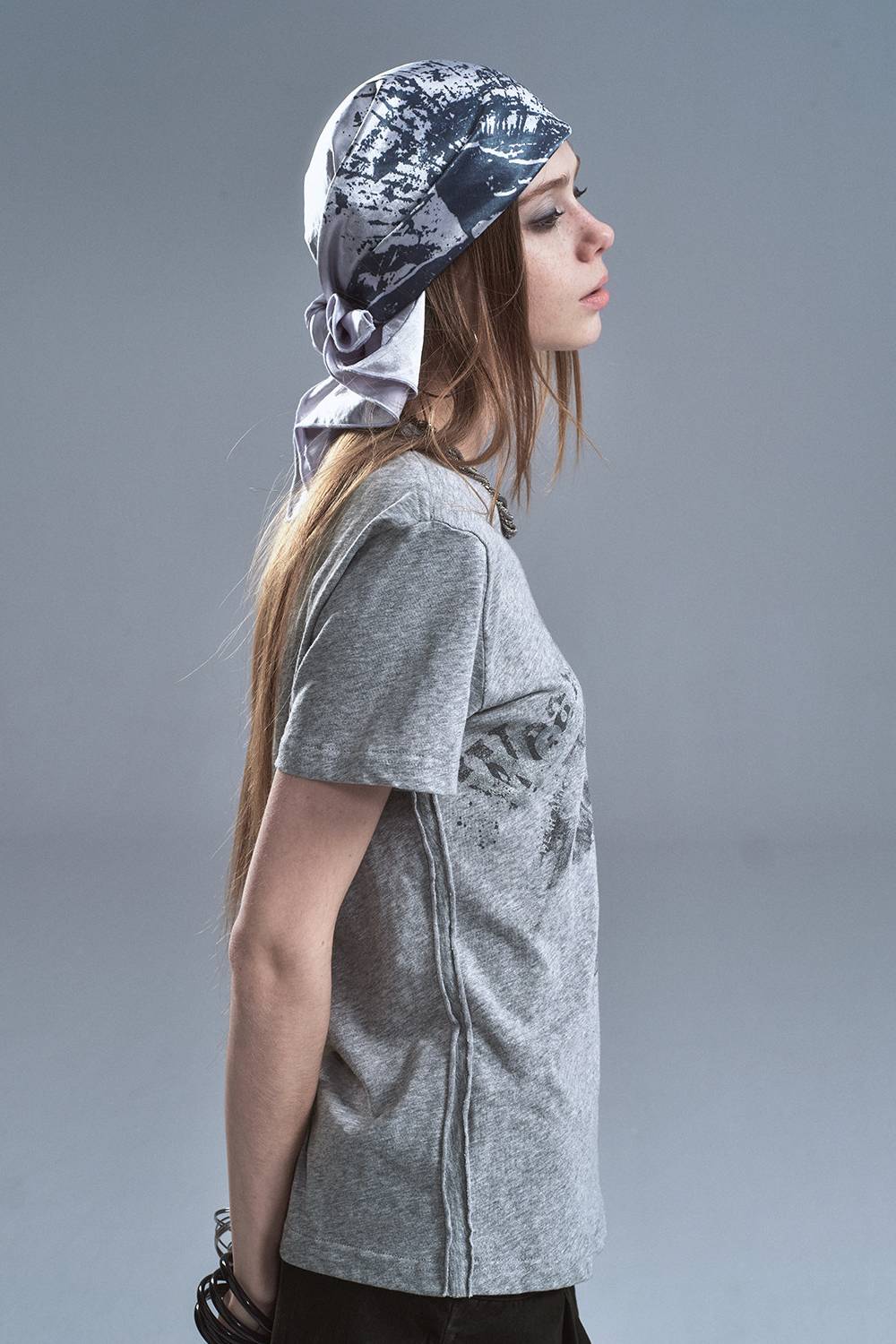 Oversized Distressed Print Tee