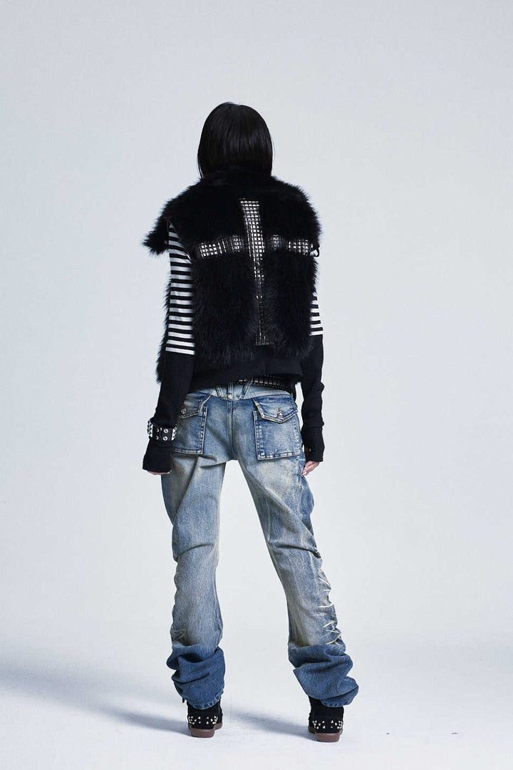 Convertible Cross Fur Coat