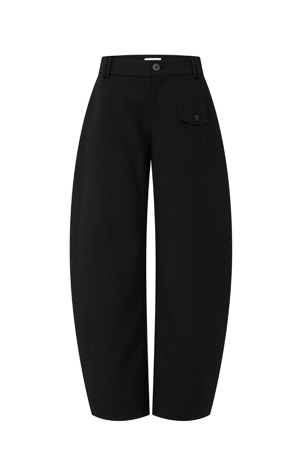 Minimal Curved Tailored Trousers