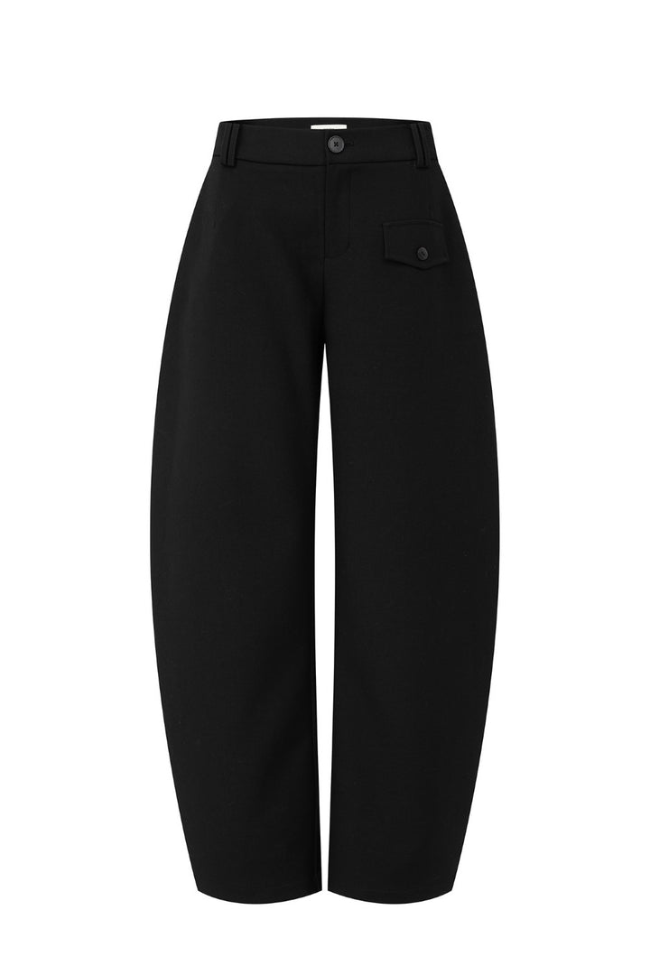 Minimal Curved Tailored Trousers