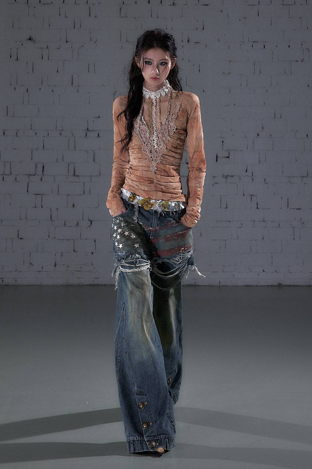 Ash Veil Mesh Top