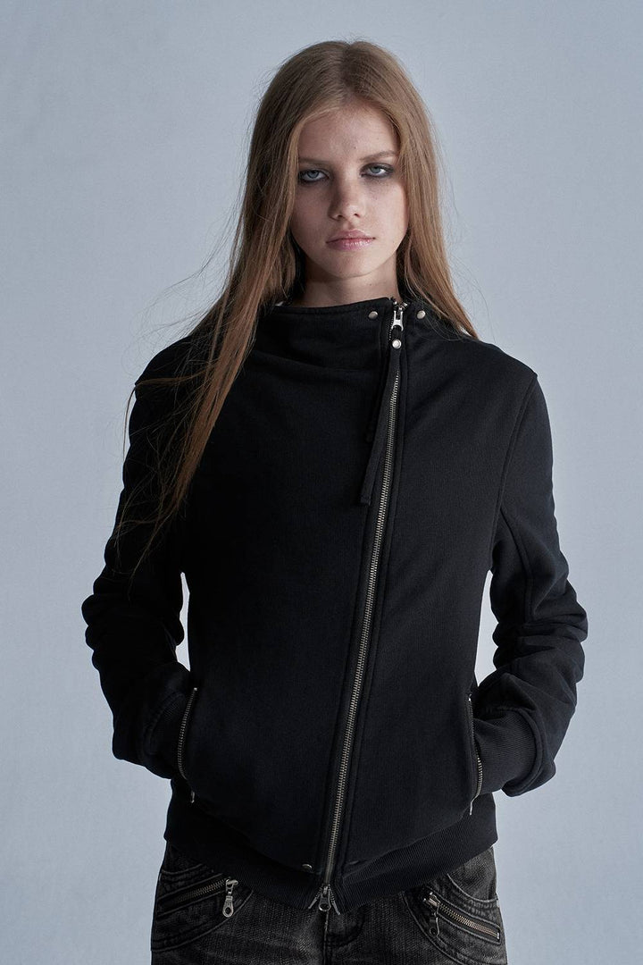 High Collar Zip Jacket
