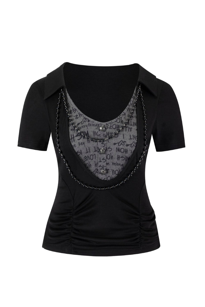 Nia Chain Layered Shirt