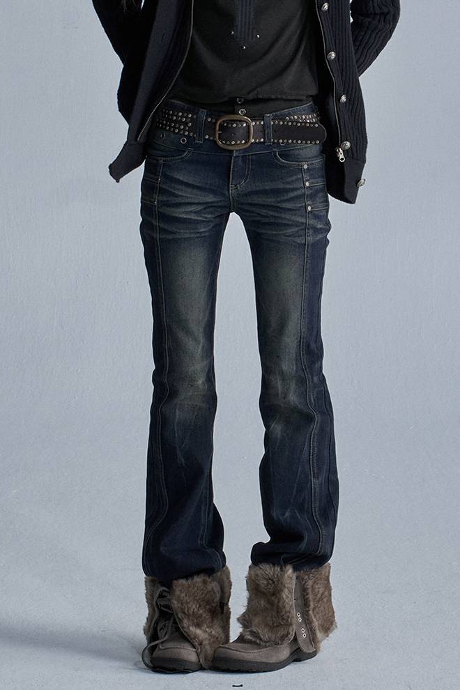 Faded Bootcut Denim Jeans