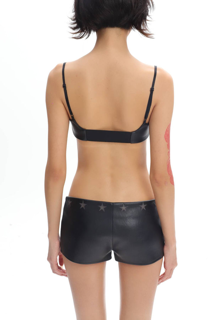 Faux Leather Bralette
