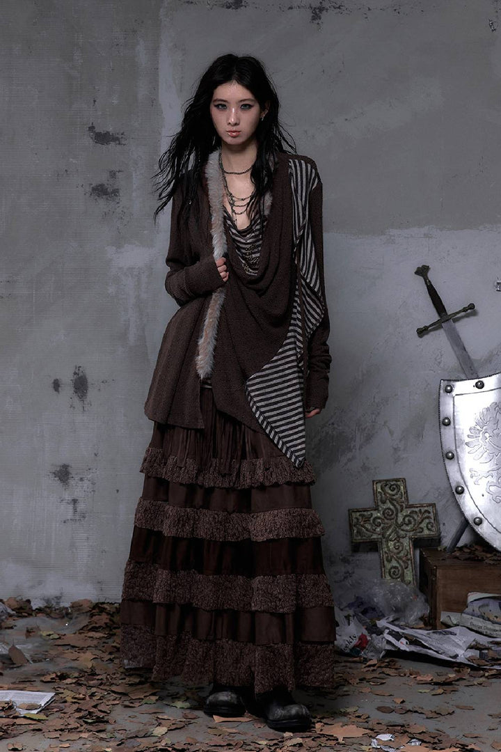 Regal Fringe Maxi Skirt