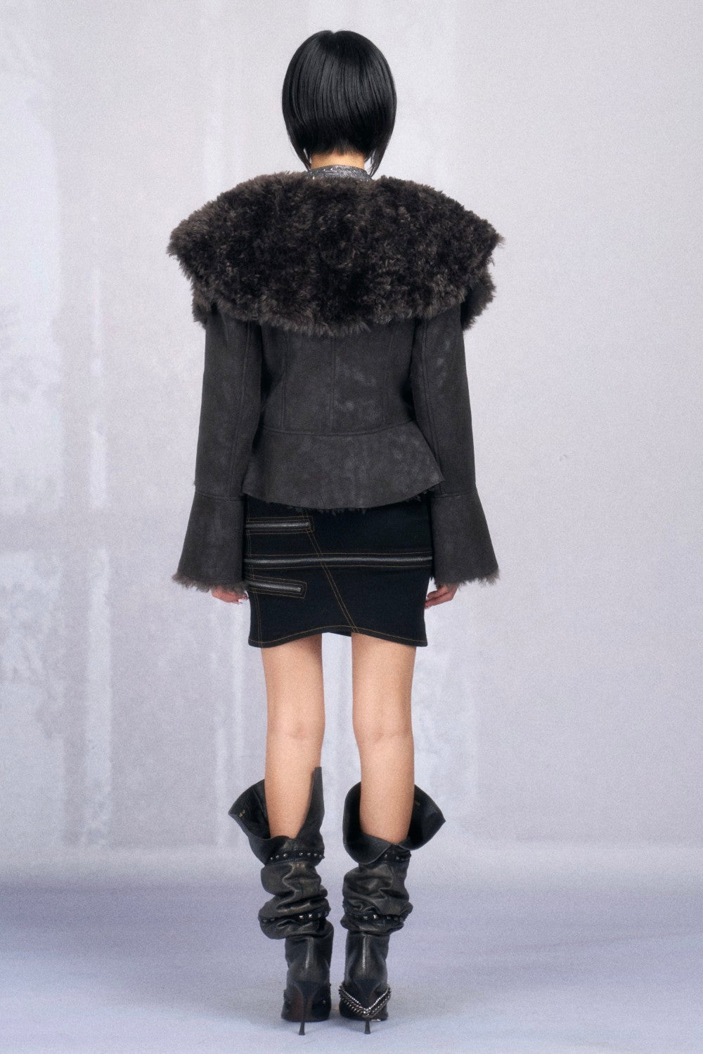 Luna Sculpted Shearling Coat