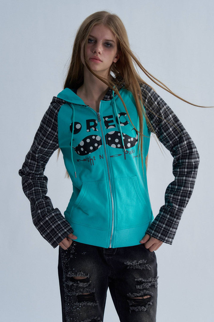 Check Graphic Hoodie