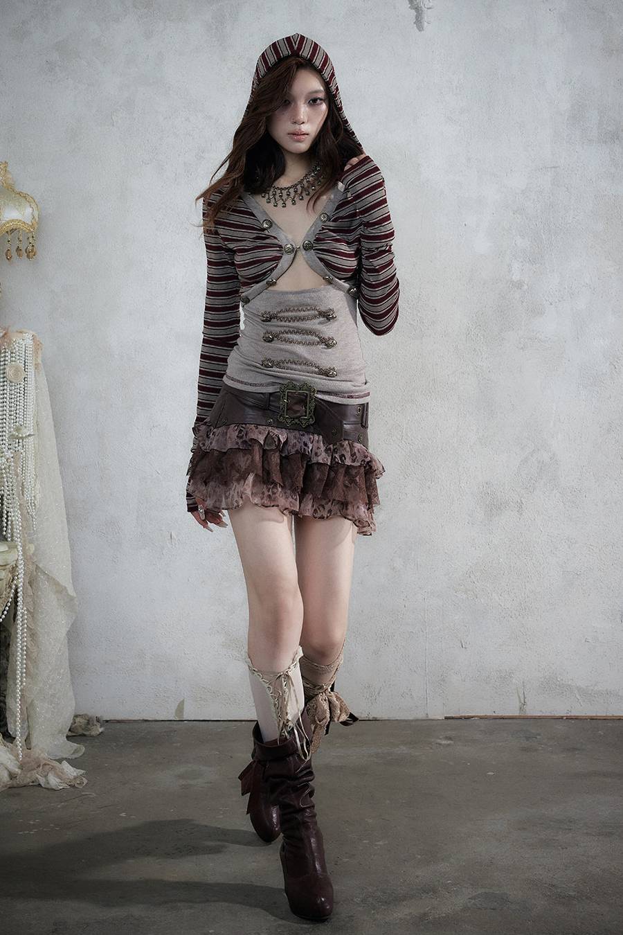 Layered Sequin Mini Skirt