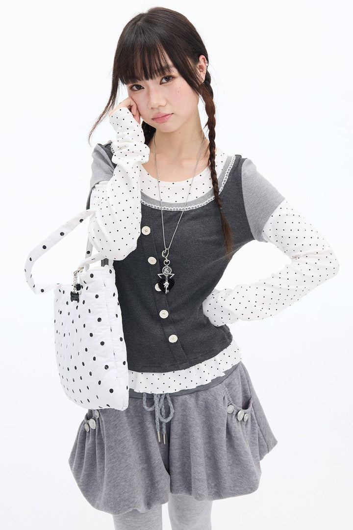 Polka Layer Long Sleeve