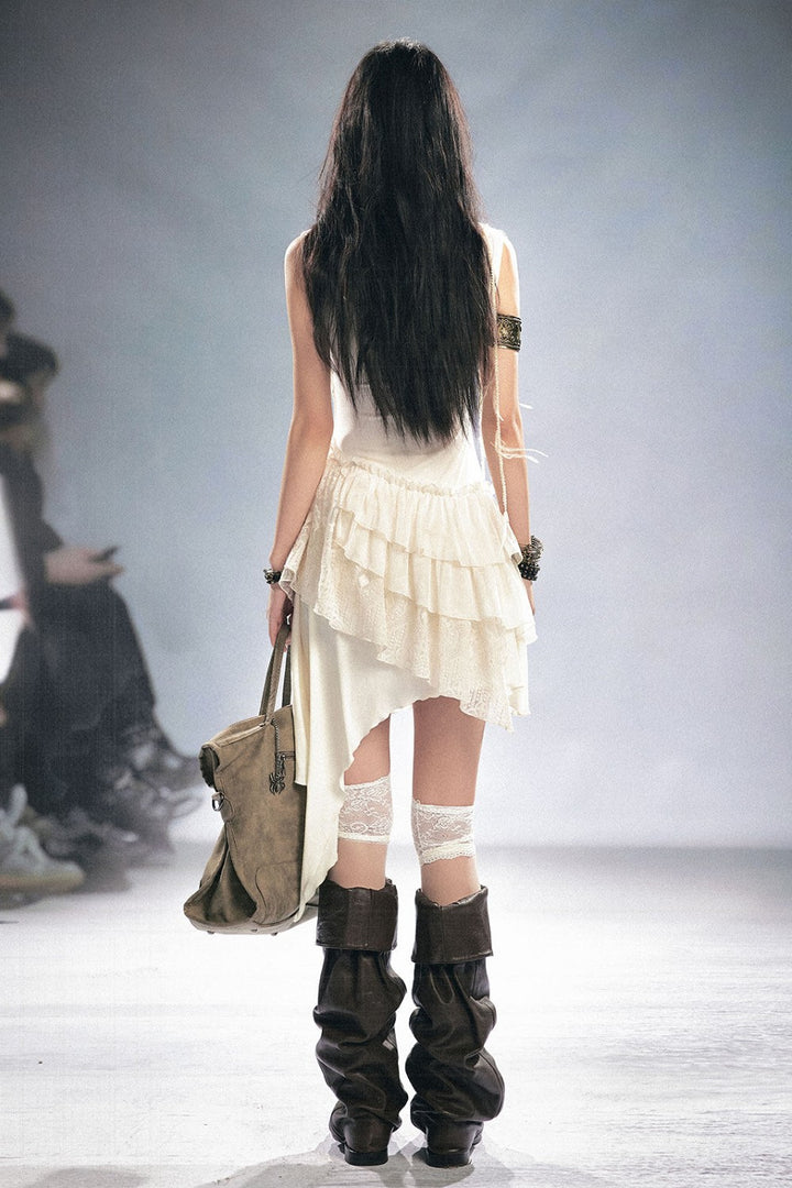 Suki Lace Ruffle Dress