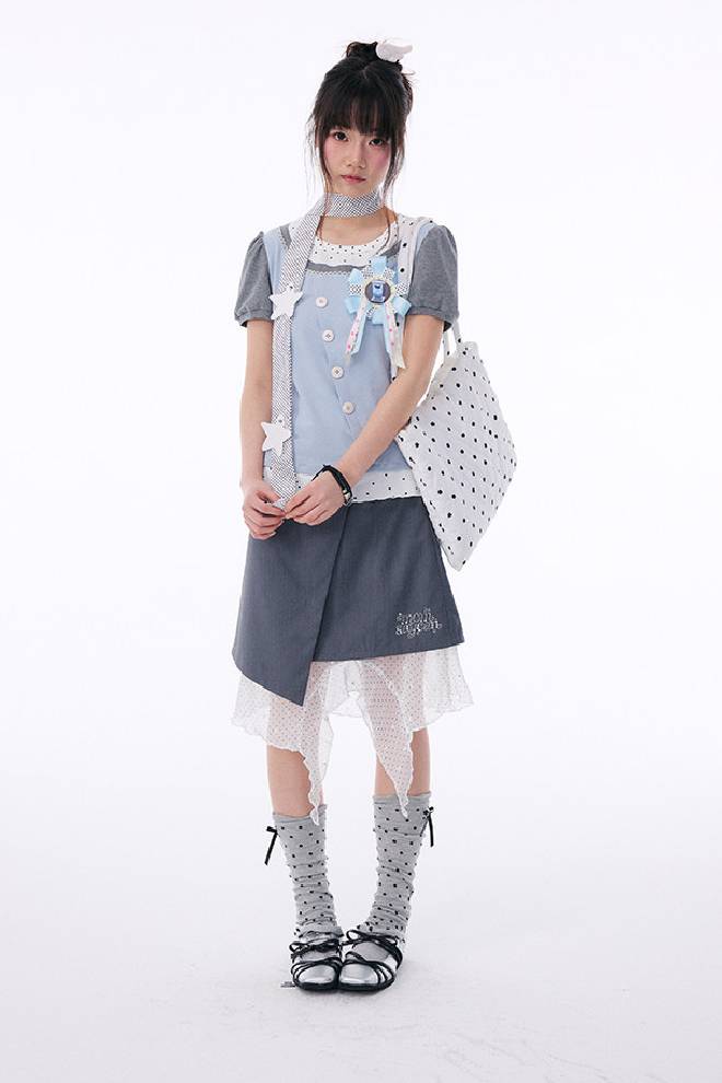 Puff Sleeve Dot Top