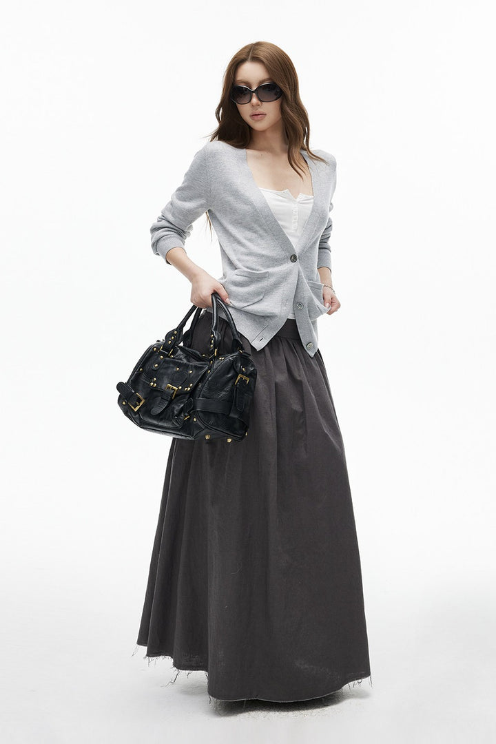 Linen Flow Maxi Skirt