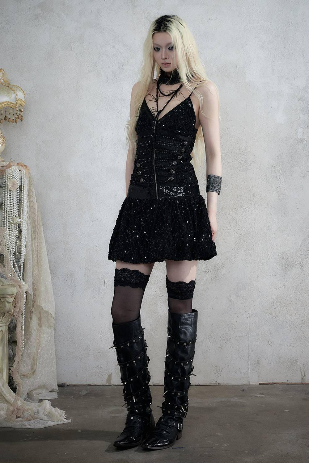 Jacquard Bubble Mini Dress