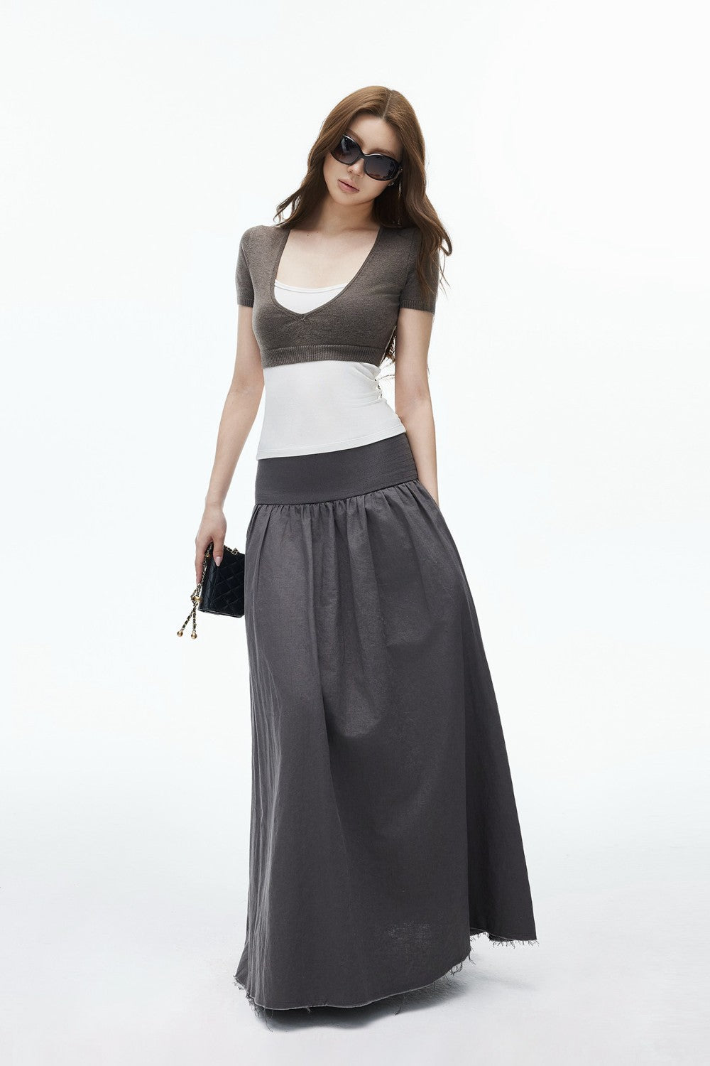 Linen Flow Maxi Skirt