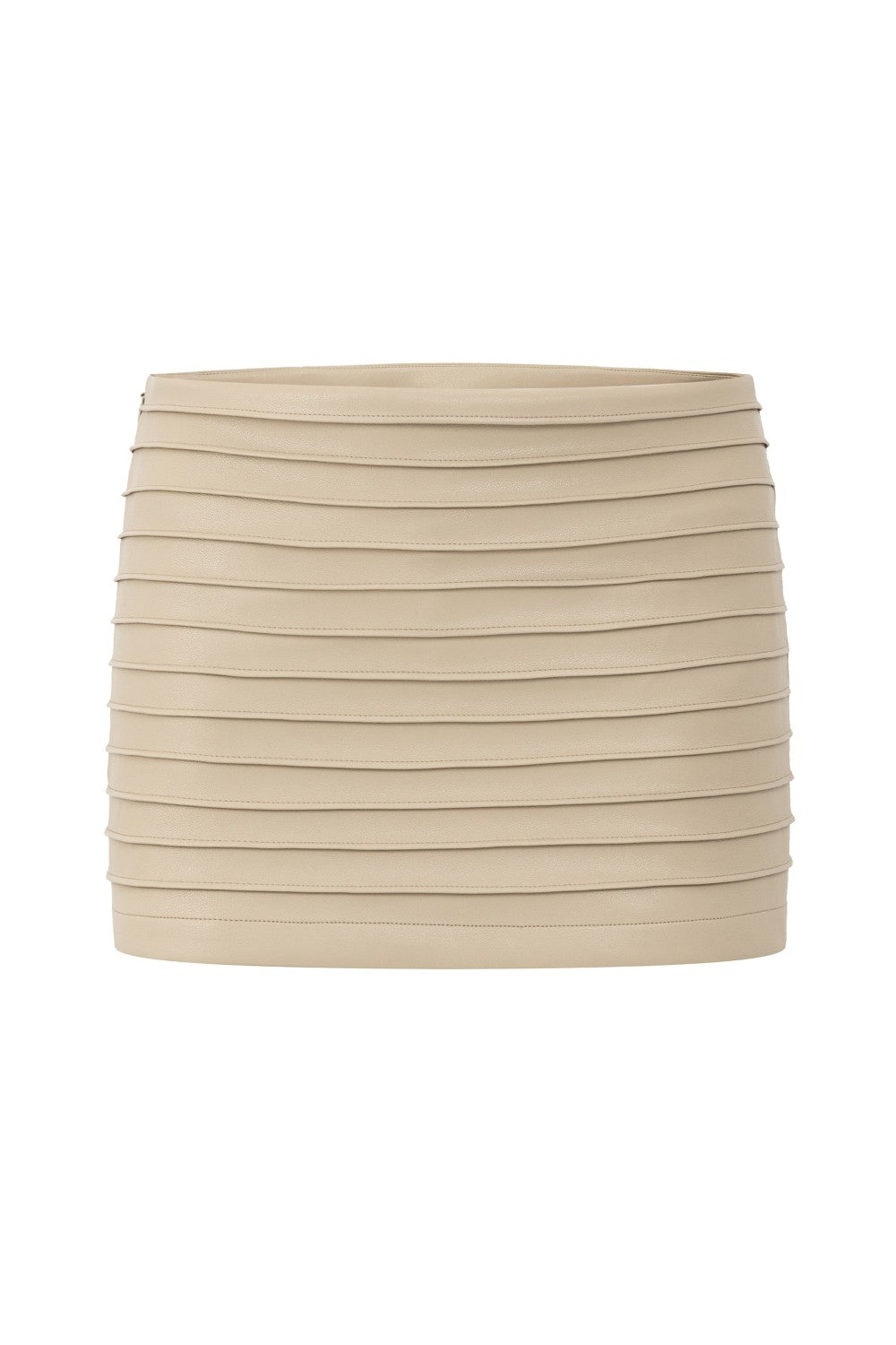 Leather Bandage Mini Skirt