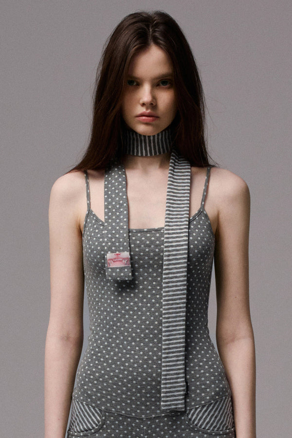 Reversible Polka Stripe Scarf