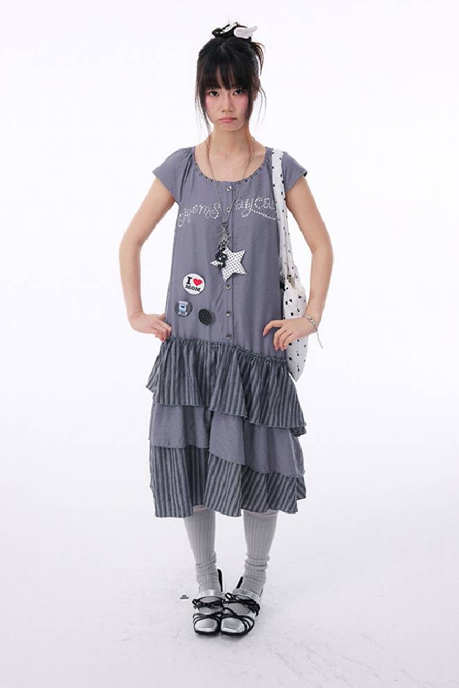 Tiered Ruffle Midi Dress
