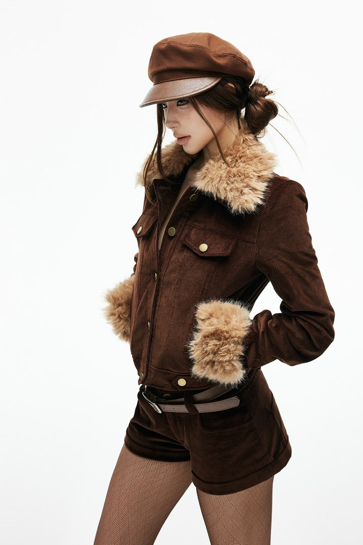 Rory Corduroy Fur Jacket