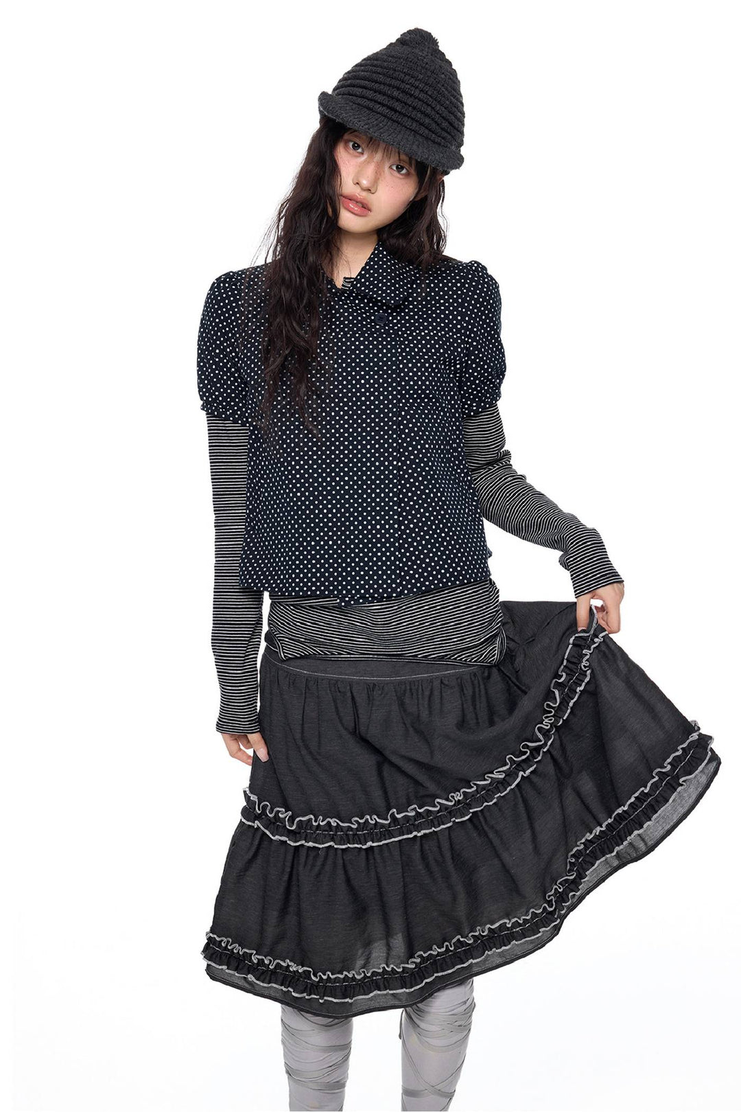 Cropped Puff Sleeve Shirt