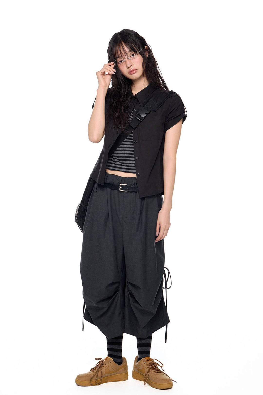 Relaxed Belt Detail Pants