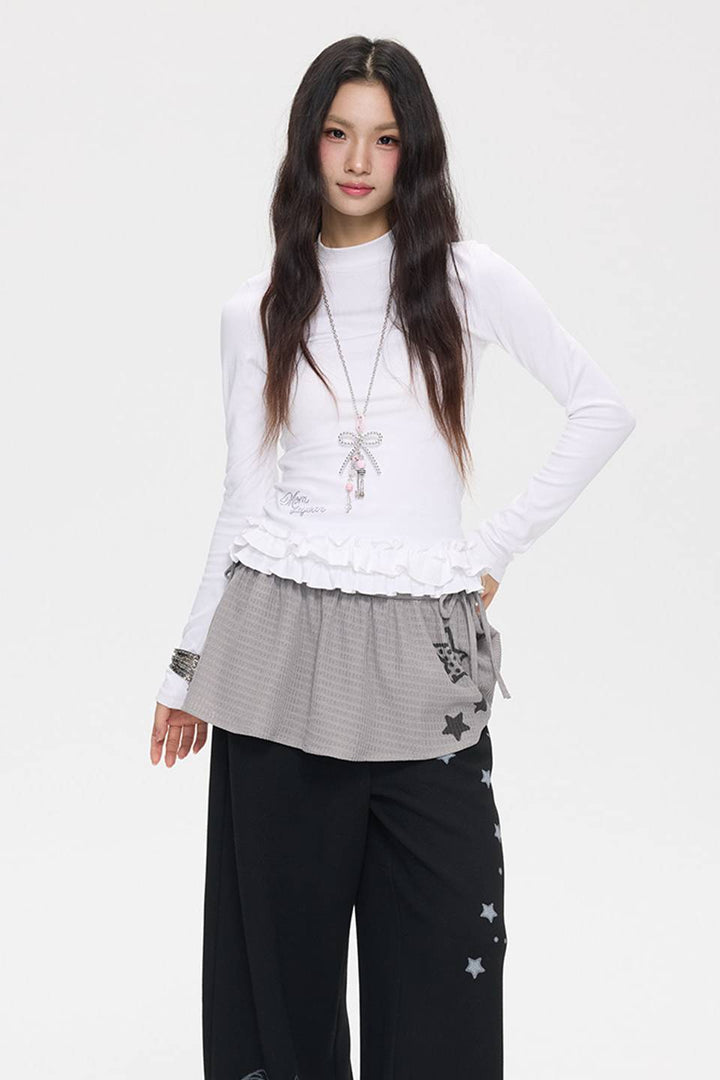 Slim Layered Hem Top