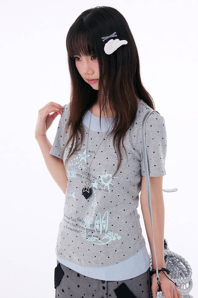 Polka Dot Graphic Tee