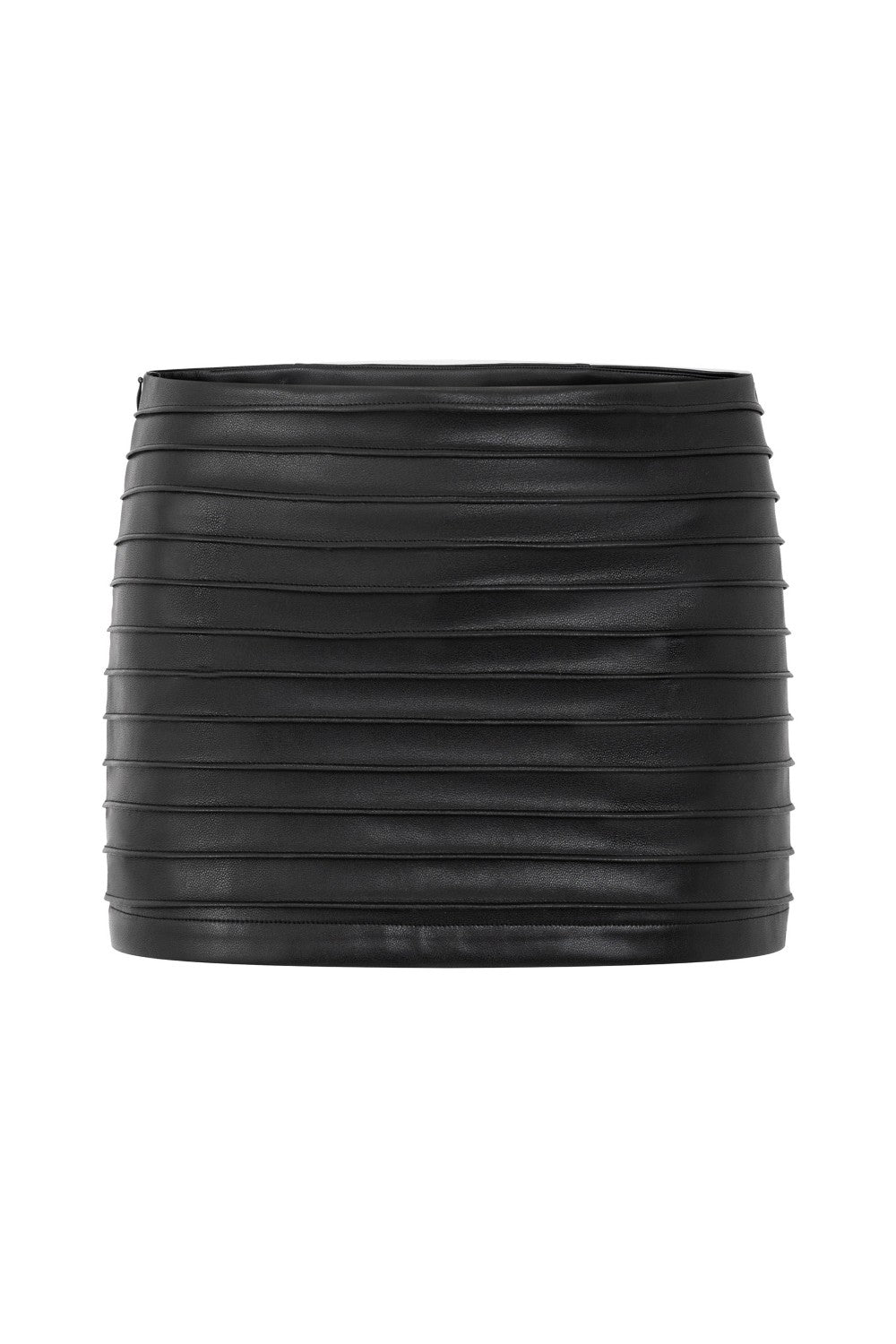 Leather Bandage Mini Skirt