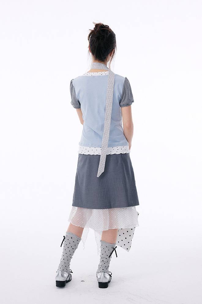 Puff Sleeve Dot Top
