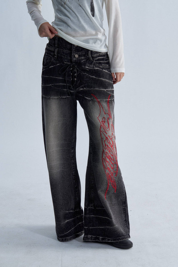 Washed Redline Jeans