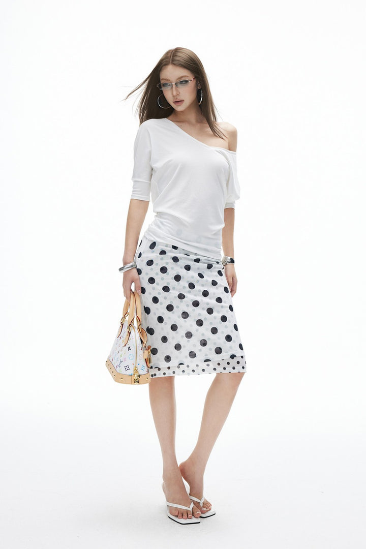 Gianna Polka Mesh Skirt
