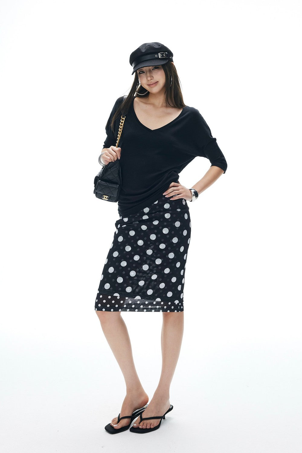 Gianna Polka Mesh Skirt