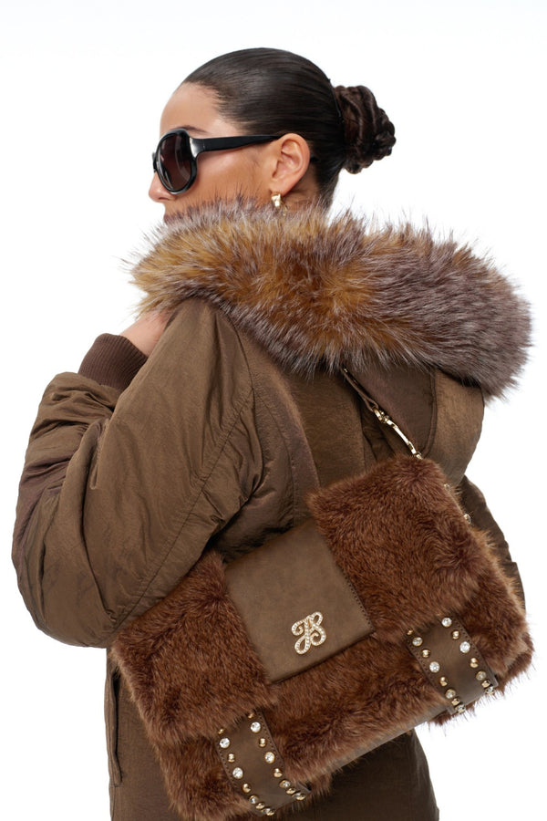 Bella Faux Fur Shoulder Bag