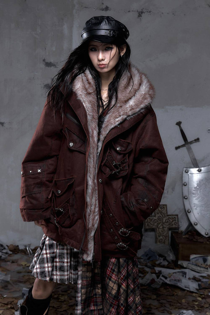 Hooded Utility Parka Coat