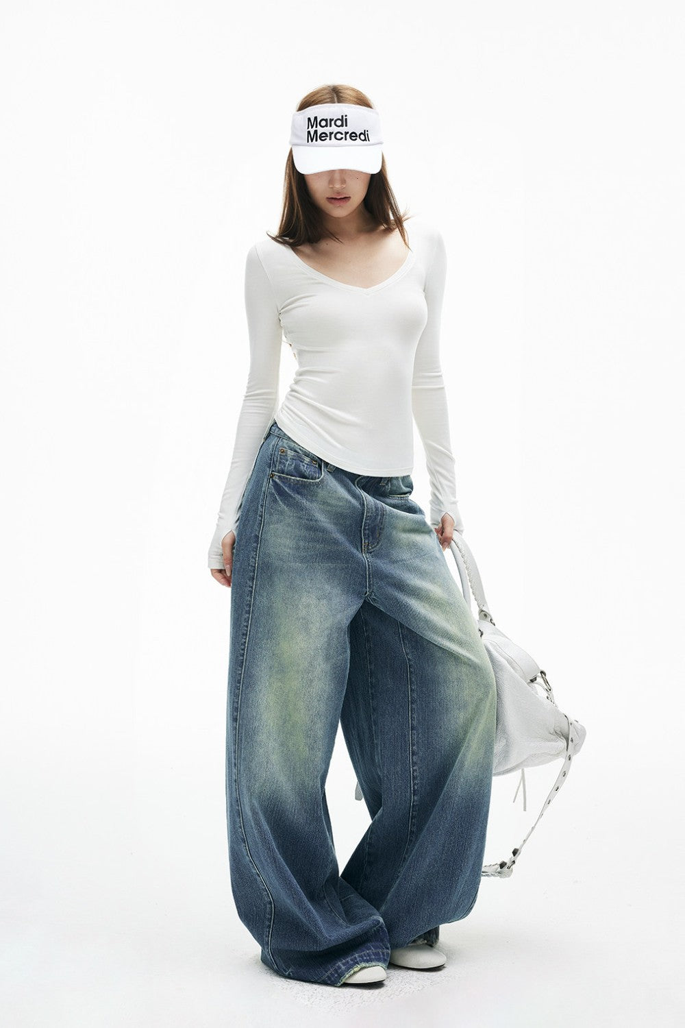 Sadie Washed Wide Jeans