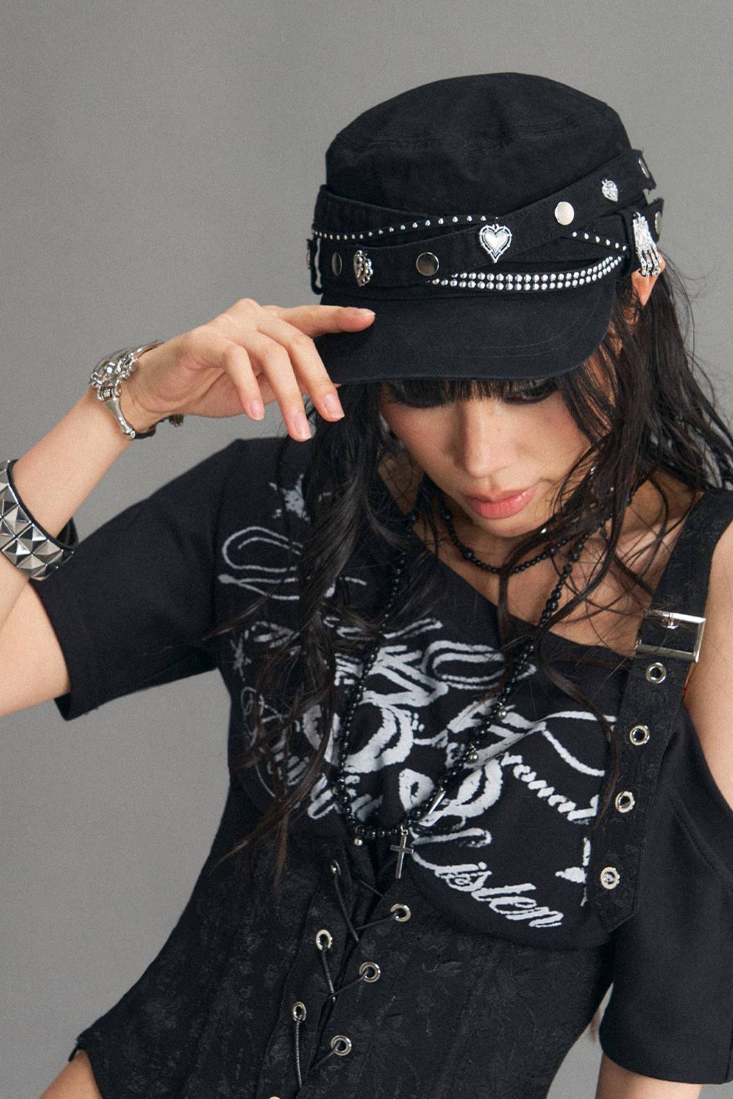 Rivet Detail Cadet Cap