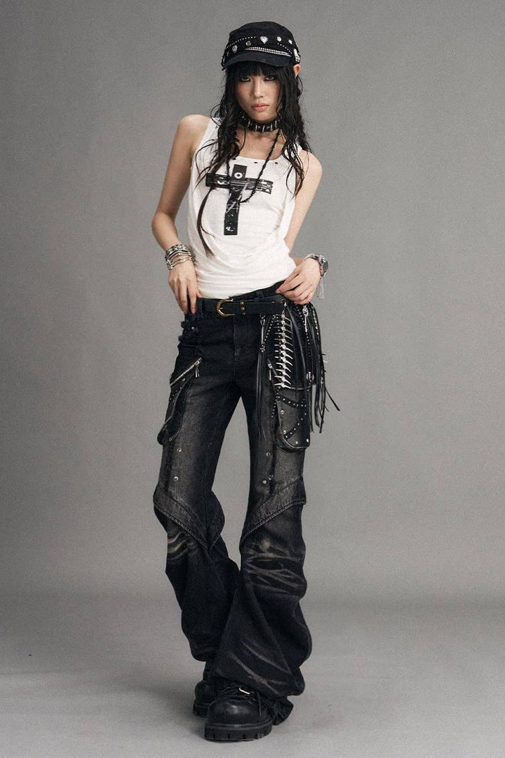 Low Rise Cargo Jeans