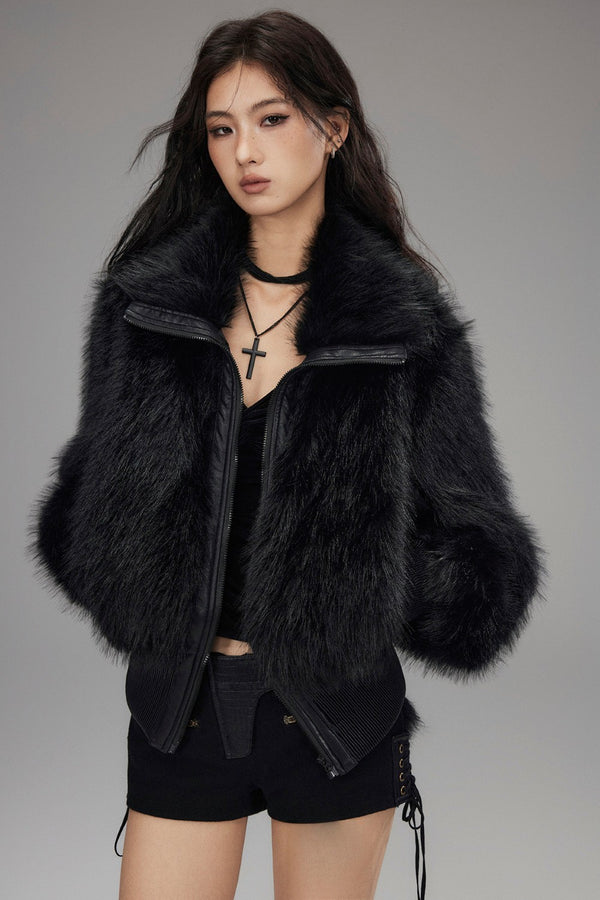 Camila Black Fur Coat