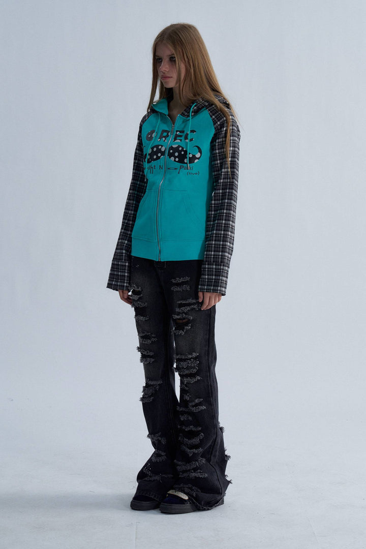Check Graphic Hoodie