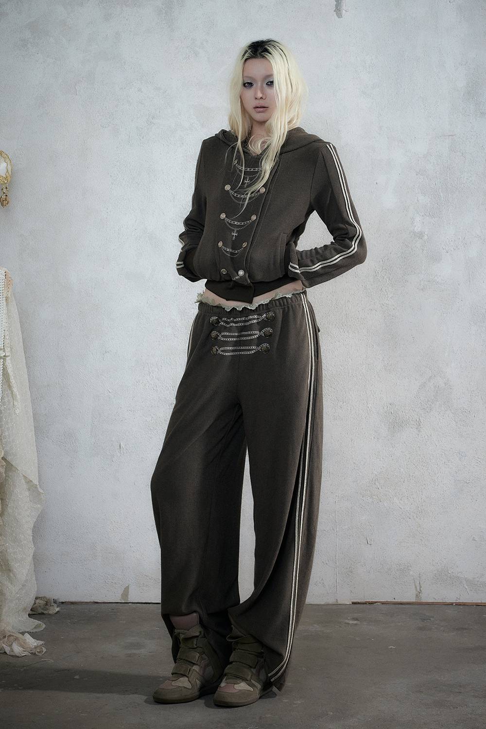 Military Chain Detail Pants