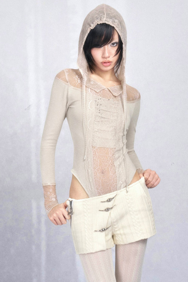 Lola Ivory Knit Shorts