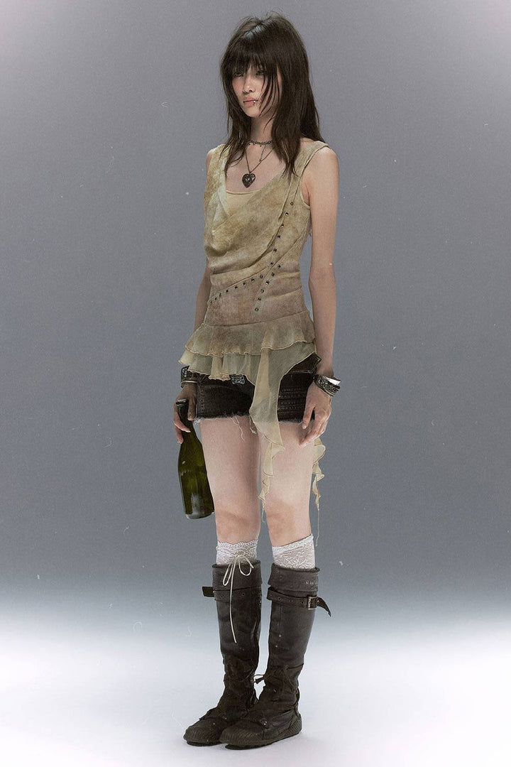 Layered Chiffon Tank Top