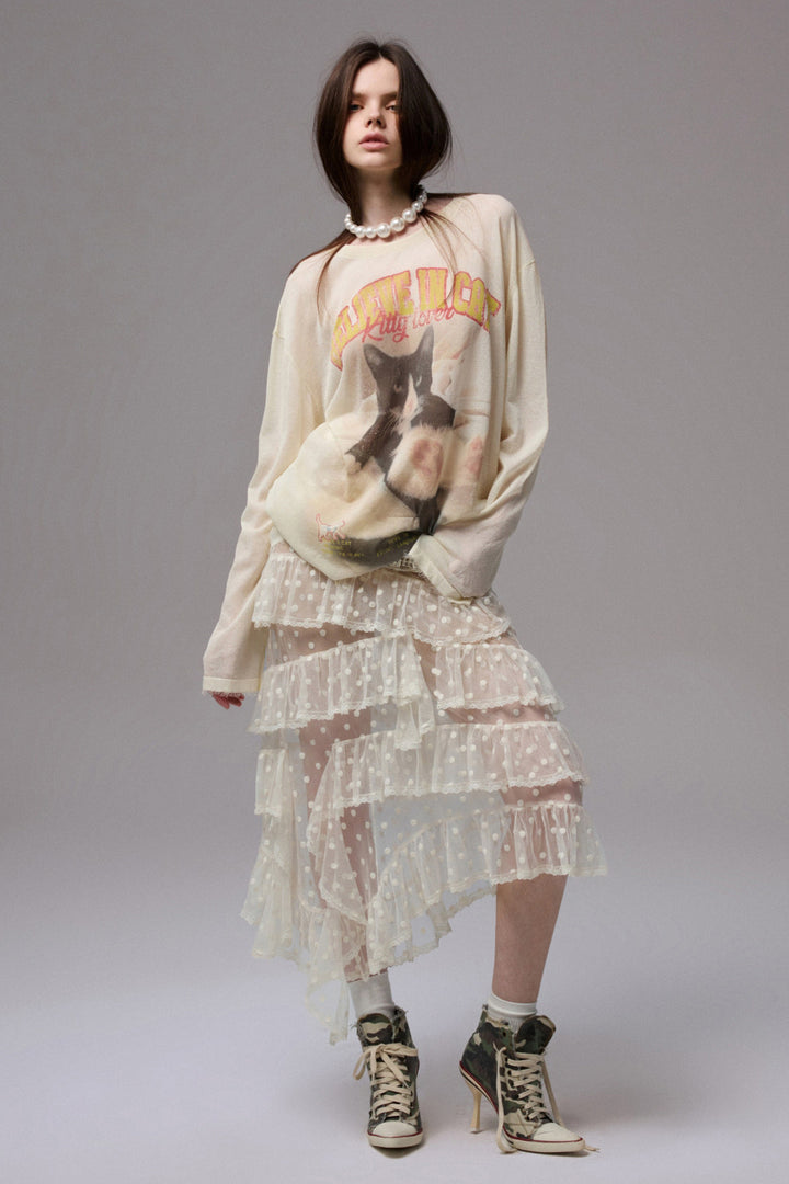 Lola Polka Lace Skirt