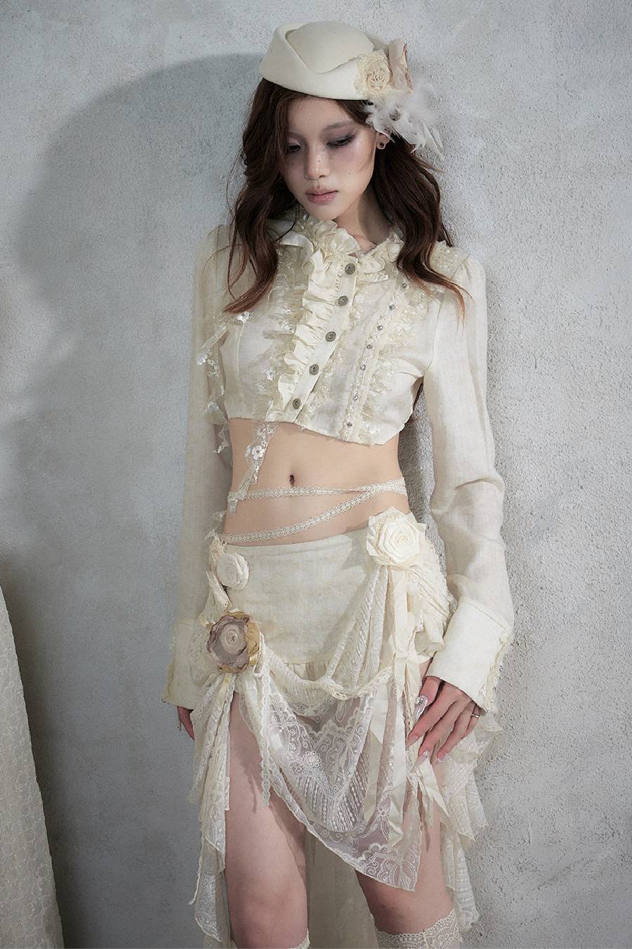 Ivory Ruffle Blouse