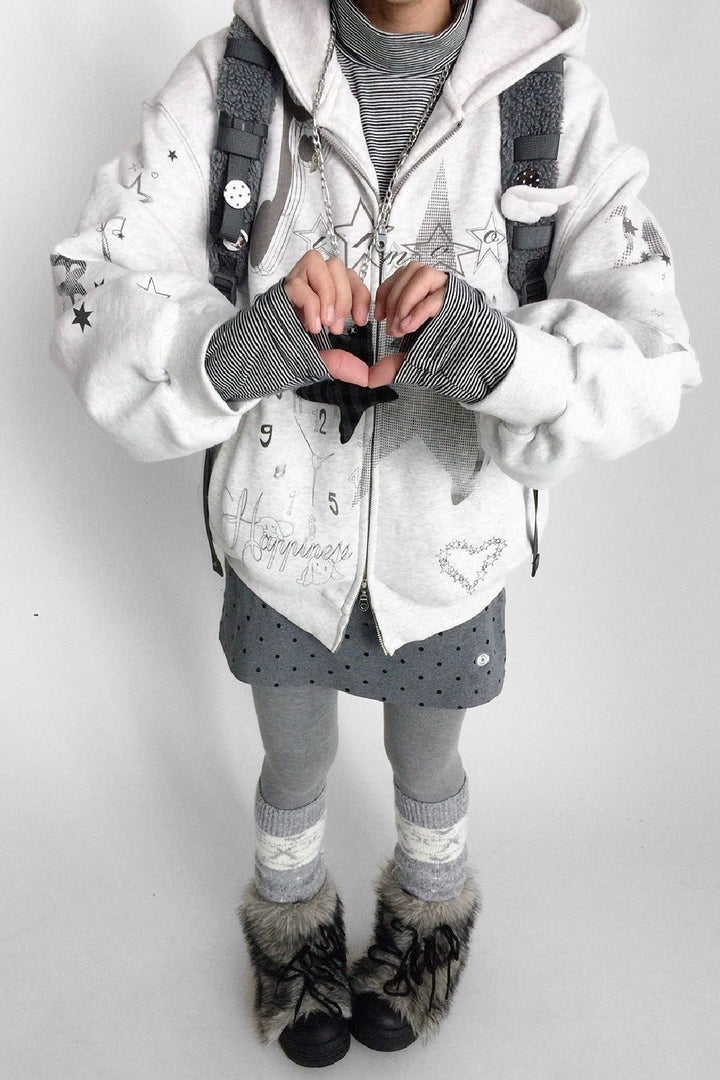 Fleece Lined Graphic Hoodie