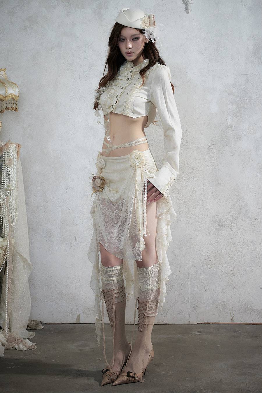 Lace Draped Mermaid Skirt