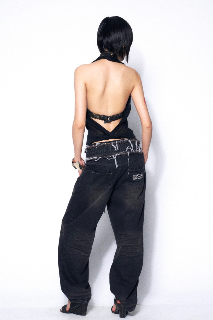 Nika Washed Denim Sweatpants