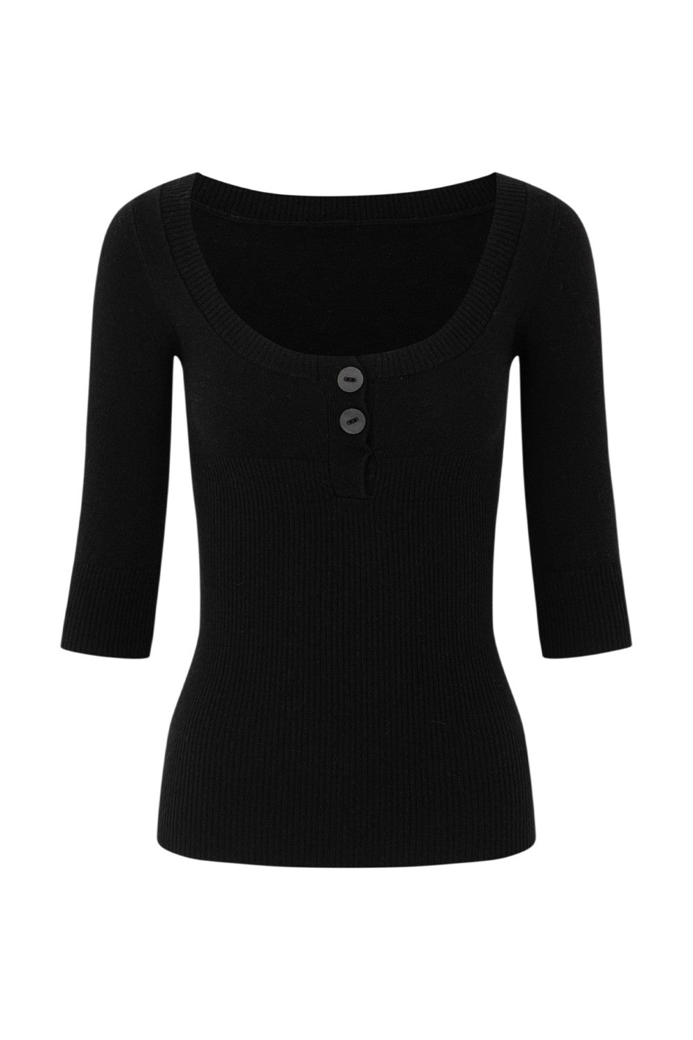 Kiki Ribbed Henley Top